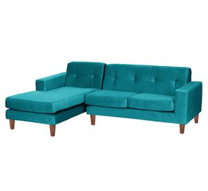 Sofá Seccional Salerno izquierdo turquesa Latam Home