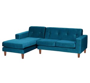 Sofá Seccional Salerno izquierdo azul Latam Home