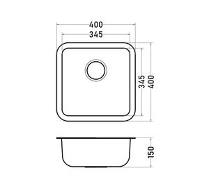 Lavaplatos bajo encimera inox