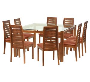 Juego de comedor 8 sillas Barcelona café Latam Home