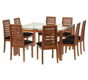 Juego de comedor 8 sillas Barcelona negro Latam Home