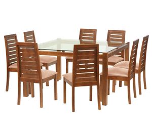Juego de comedor 8 sillas Barcelona beige Latam Home