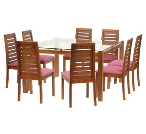 Juego de comedor 8 sillas Barcelona rosado Latam Home
