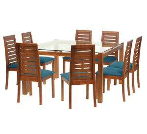 Juego de comedor 8 sillas Barcelona azul Latam Home