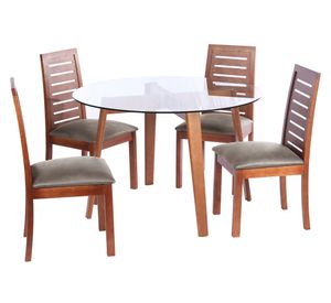 Comedor 4 sillas Valencia gris Latam Home