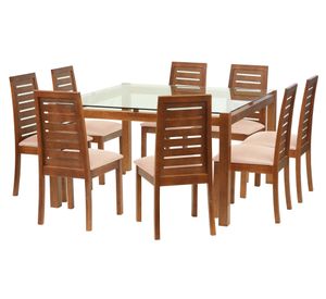 Juego de comedor 8 sillas Barcelona beige Latam Home