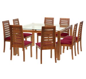 Juego de comedor 8 sillas Barcelona rojo Latam Home