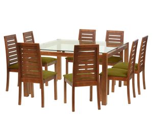 Juego de comedor 8 sillas Barcelona verde Latam Home