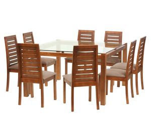 Juego de comedor 8 sillas Barcelona beige Latam Home