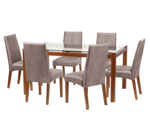 Comedor 6 sillas Barcelona gris Latam Home