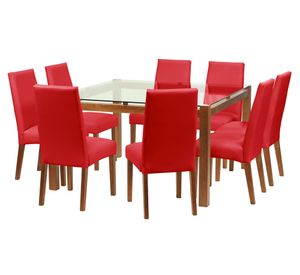 Comedor 8 sillas Barcelona chocolate Latam Home