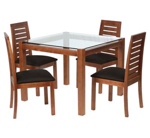Comedor 4 sillas Barcelona negro Latam Home