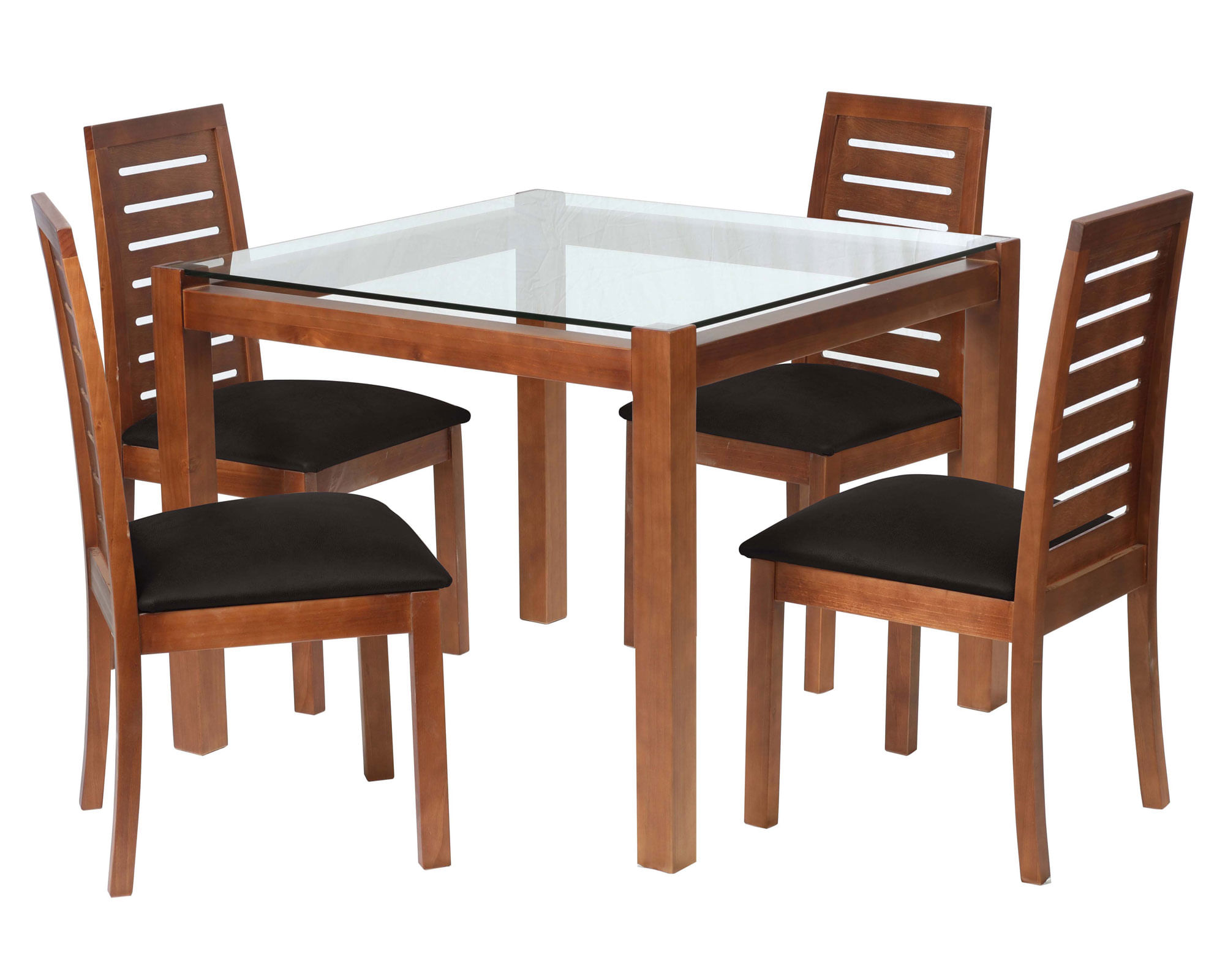 Comedor 4 sillas Barcelona negro Latam Home