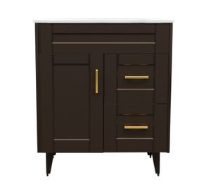 Mueble vanitorio 70 cm BM-Deluxe-70SKC+P-70 café Domsa