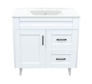 Mueble vanitorio 80 cm BM-Deluxe-80SKB+P-80 blanco Domsa