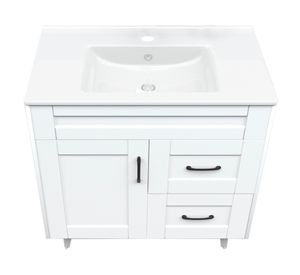 Mueble vanitorio 80 cm BM-Deluxe-80SKB+P-80 blanco Domsa