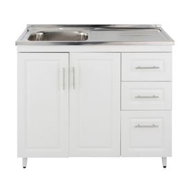 Kit mueble lavaplatos 100x50 cm derecho PD100 blanco