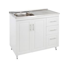 Kit mueble lavaplatos 100x50 cm derecho PD100 blanco