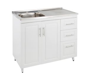 Kit mueble lavaplatos 100x50 cm derecho PD100 blanco