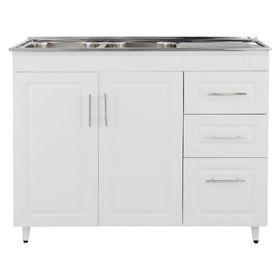 Kit mueble lavaplatos 120x50 cm derecho PD120 blanco