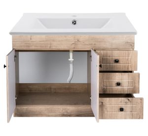 Mueble vanitorio 120 cm B120PH-WOOD+P-120 nogal Domsa