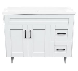 Mueble vanitorio 100 cm BM-Deluxe-100SKB+F-1 blanco Domsa
