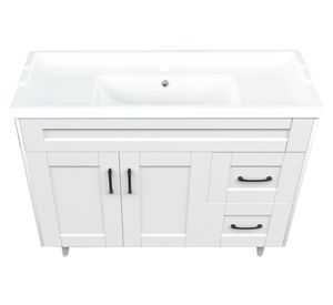 Mueble vanitorio 100 cm BM-Deluxe-100SKB+F-1 blanco Domsa