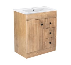 Mueble vanitorio 70 cm b70phn-wood+P-70 nogal Domsa