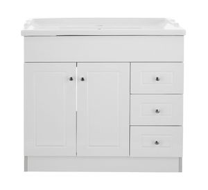 Mueble vanitorio 100 cm B100PHD-B+F-100 blanco Domsa