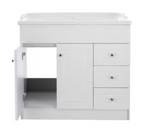Mueble vanitorio 100 cm B100PHD-B+F-100 blanco Domsa