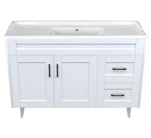 Mueble vanitorio 120 cm BM-Deluxe-120SKB+F-1 blanco Domsa