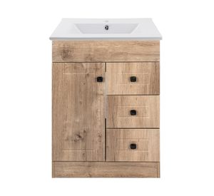 Mueble vanitorio 60 cm b60phn-wood+P-60 nogal Domsa