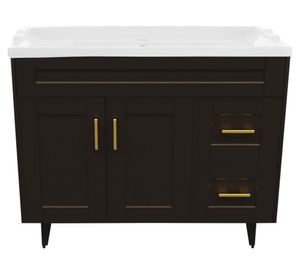 Mueble vanitorio 100 cm BM-Deluxe-100SKC+F-1 café Domsa