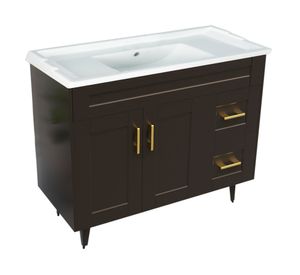 Mueble vanitorio 100 cm BM-Deluxe-100SKC+F-1 café Domsa