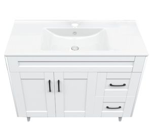 Mueble vanitorio 100 cm BM-Deluxe-100SKB+P-1 blanco Domsa