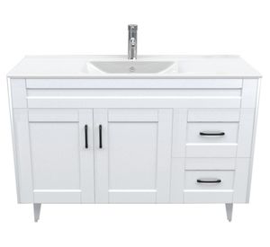 Mueble vanitorio 120 cm BM-Deluxe-120SKB+P-1 blanco Domsa