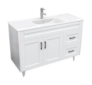 Mueble vanitorio 120 cm BM-Deluxe-120SKB+P-1 blanco Domsa