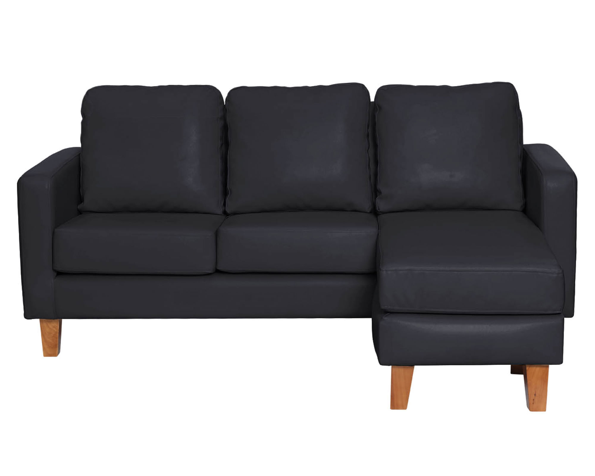 Latam Home Sofá seccional Venecia PU negro