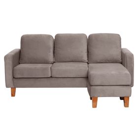 Sofá seccional Venecia velvet gris