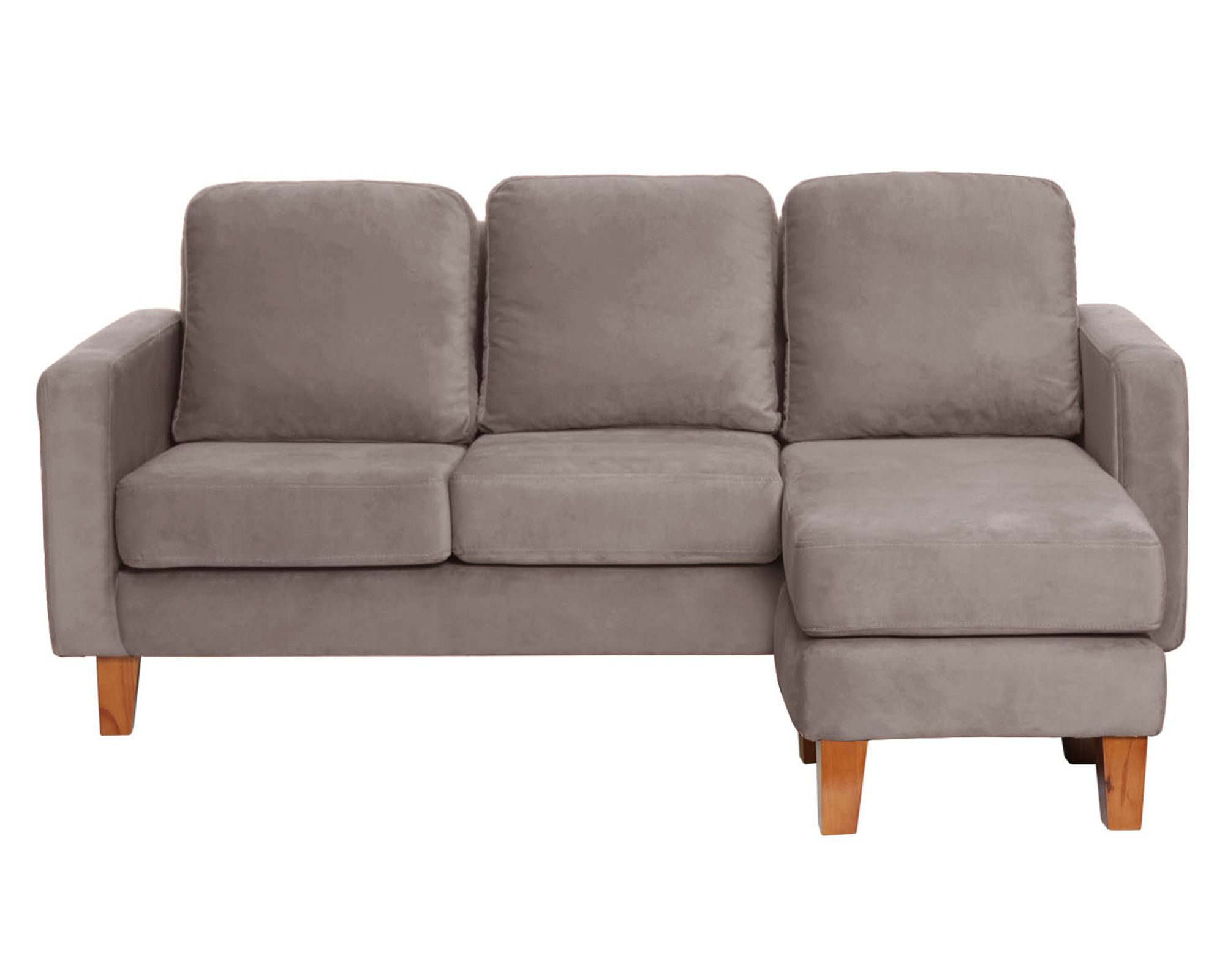 Latam Home Sofá seccional Venecia velvet gris