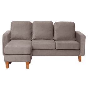 Sofá seccional Venecia velvet gris