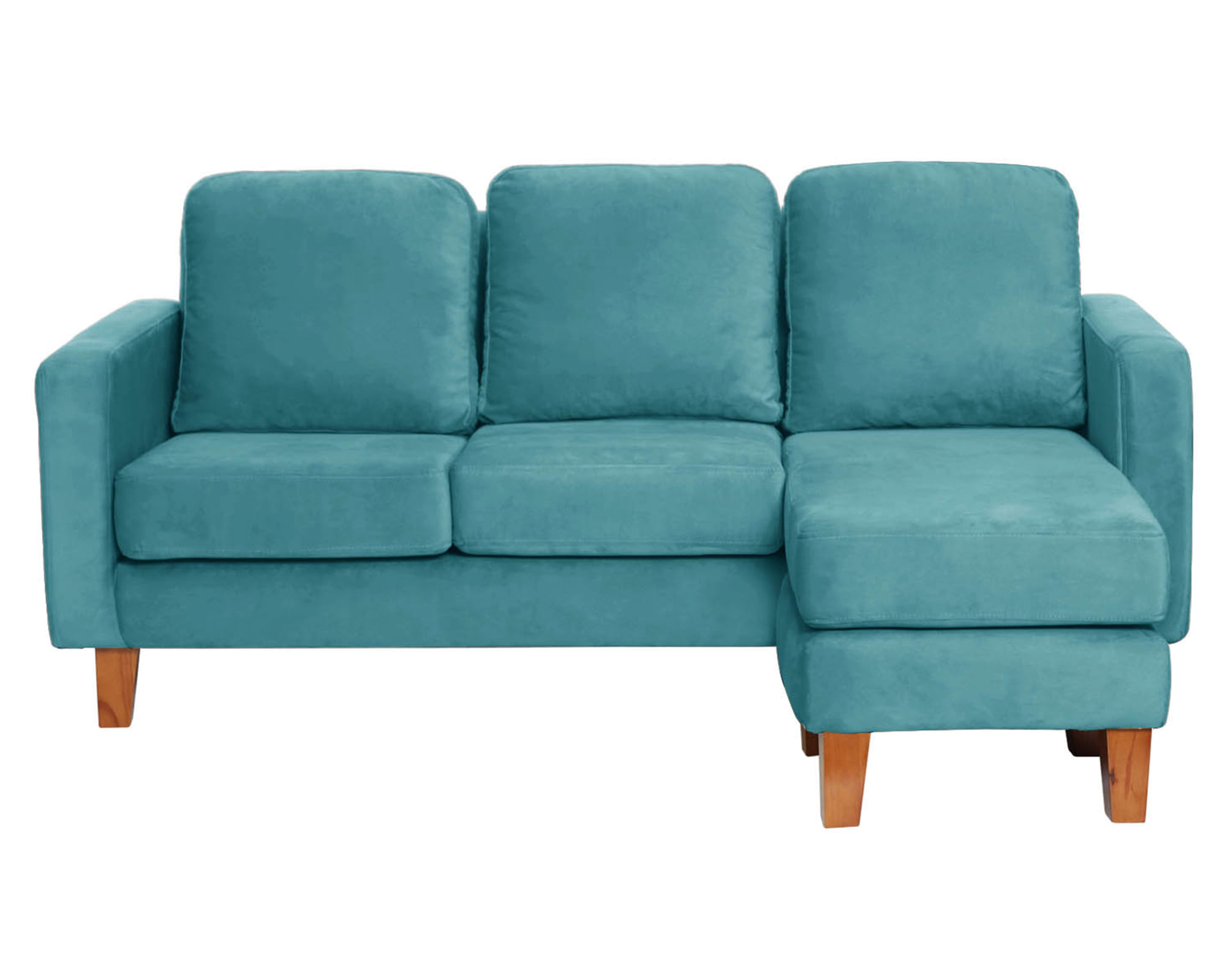 Latam Home Sofá seccional Venecia velvet turquesa