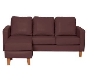 Sofá seccional Venecia PU chocolate