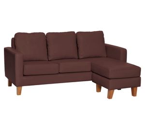 Sofá seccional Venecia PU chocolate