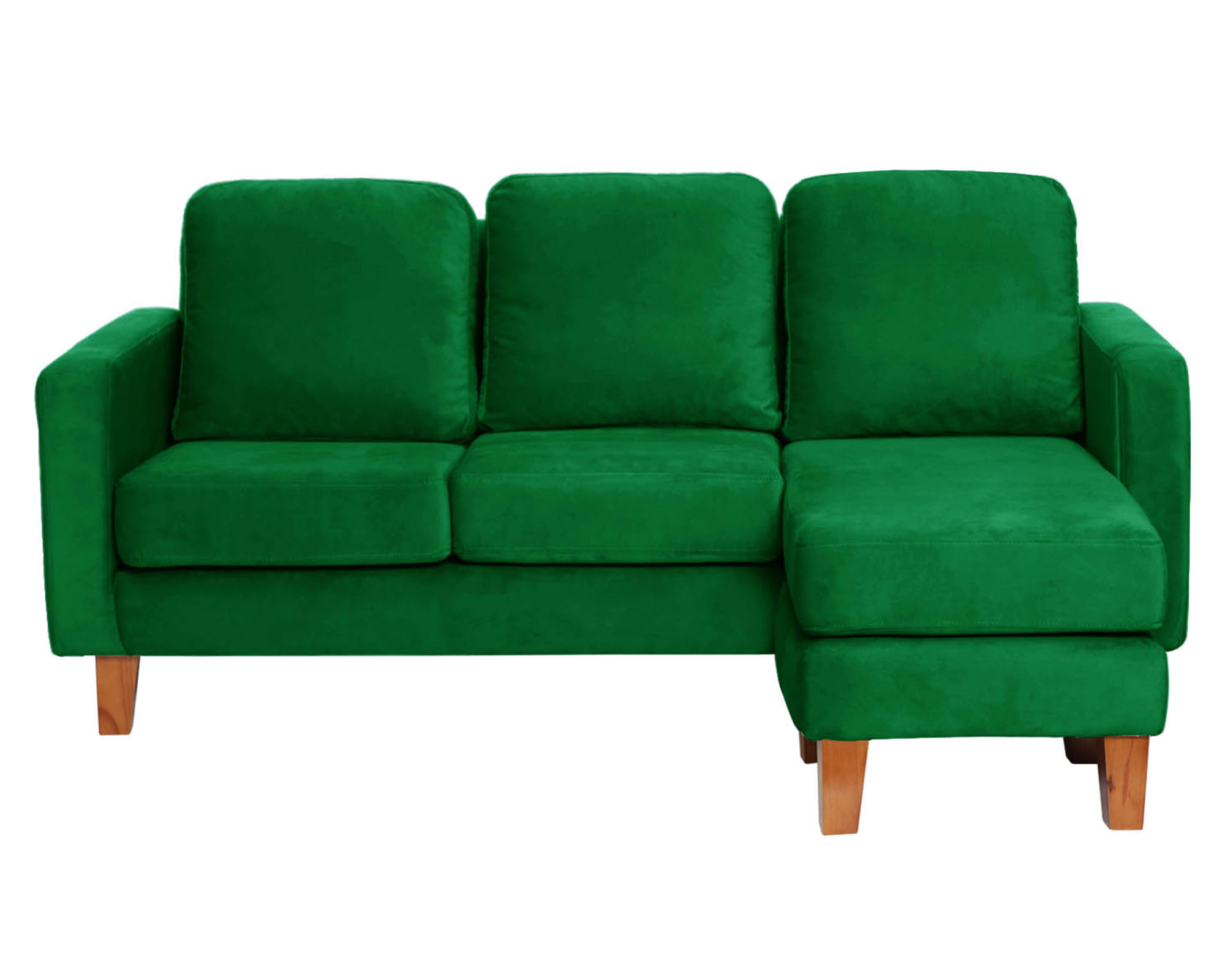 Latam Home Sofá seccional Venecia velvet verde