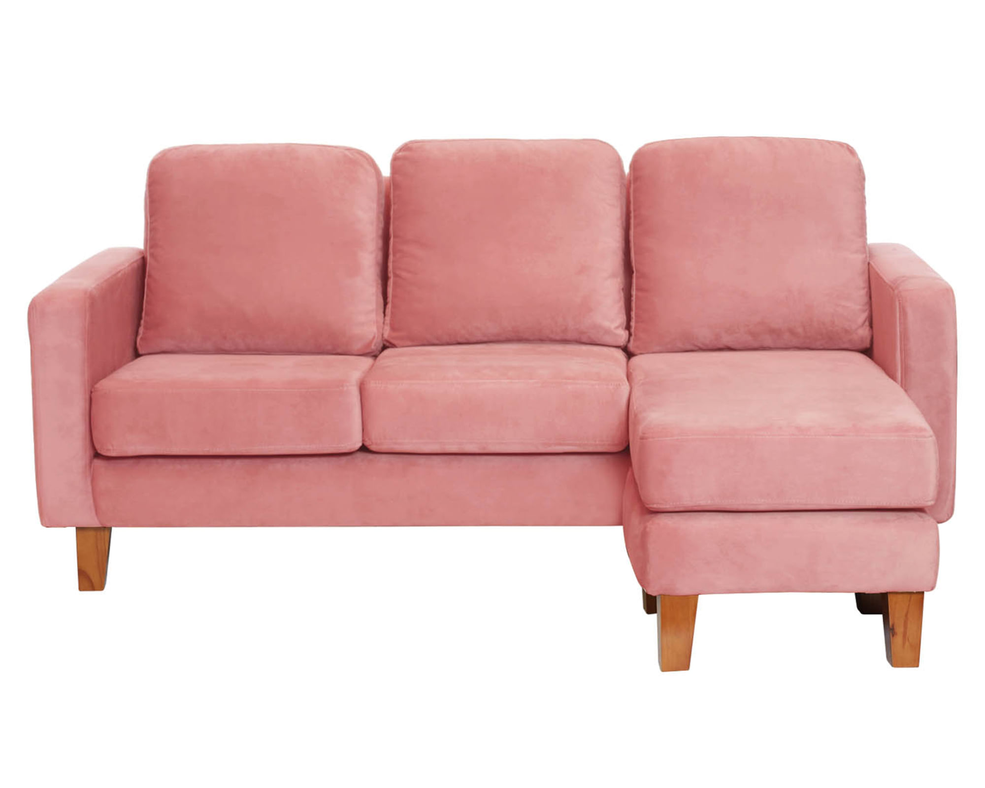 Latam Home Sofá seccional Venecia velvet palo rosa