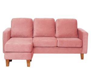 Sofá seccional Venecia velvet palo rosa
