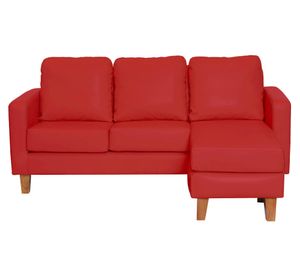 Sofá seccional Venecia PU rojo