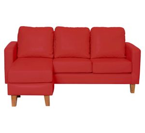 Sofá seccional Venecia PU rojo