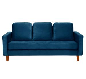 Sofá Venecia velvet azul petróleo